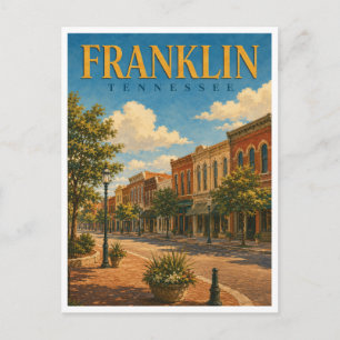 Cartão Postal Franklin Tennessee Main Street GeoSaga