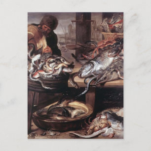Cartão Postal Frans Snyders- O Fishmonger