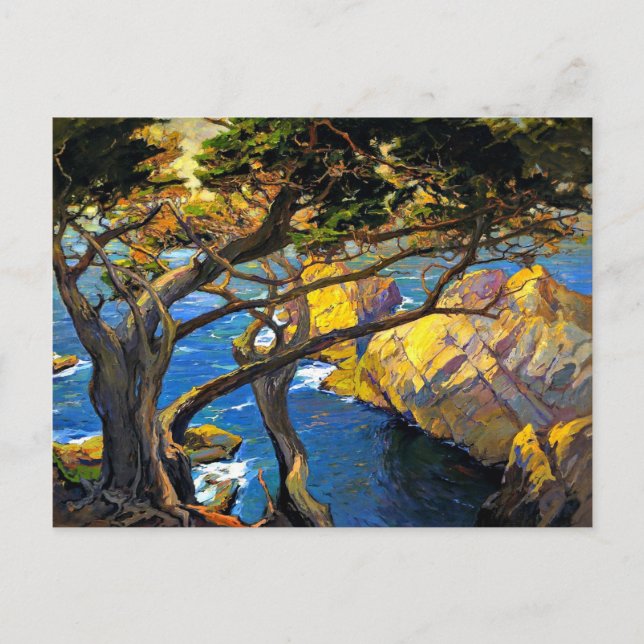 Cartão Postal Franz Bischoff - Árvores Nasceres Esquerda, Monter (Frente)