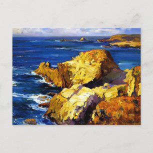 Cartão Postal Franz Bischoff - Rochas ao longo da costa