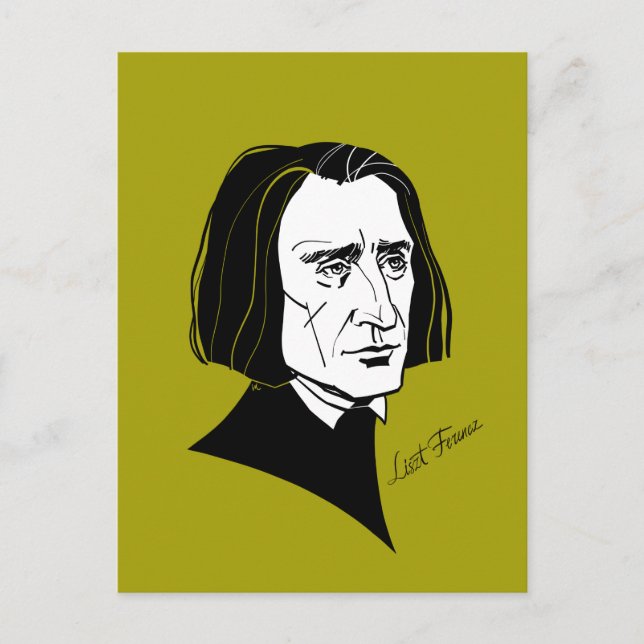 Cartão Postal Franz Liszt (Frente)