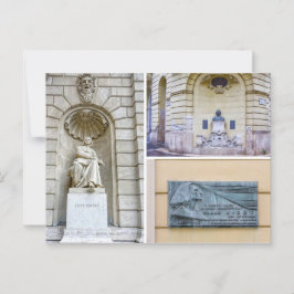Cartão Postal Franz Liszt - Colagem de Esculturas