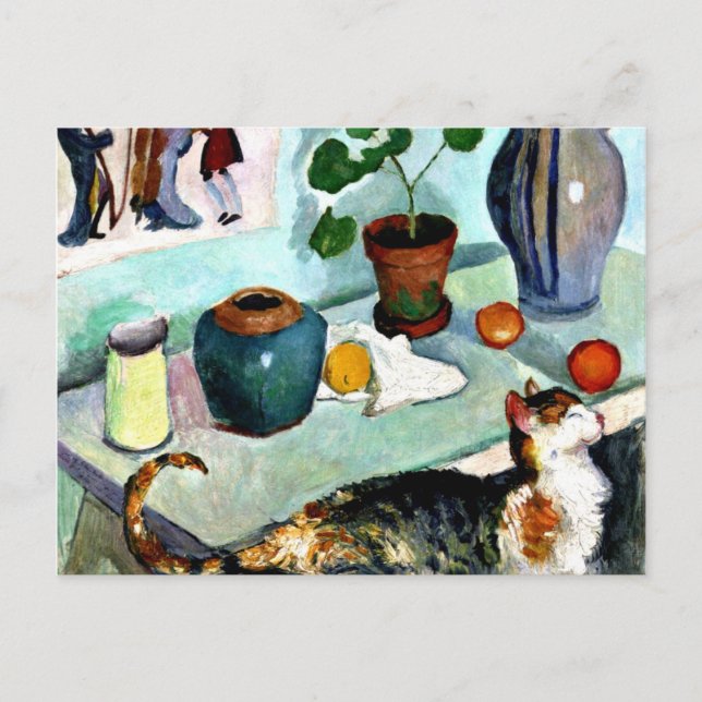 Cartão Postal Franz Marc - A Vida Estática com Cat (Frente)