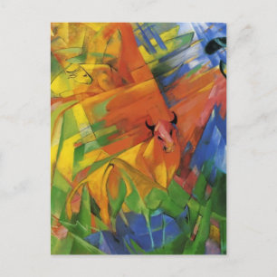 Cartão Postal Franz Marc- Animais em uma Paisagem