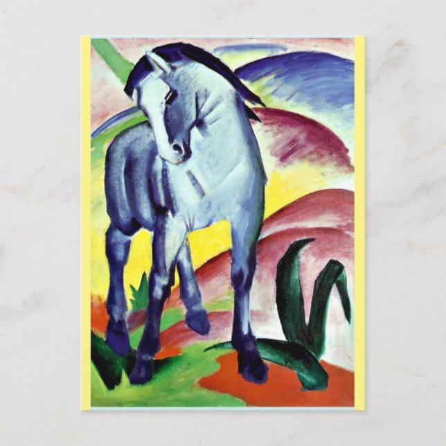 Cartão Postal Franz Marc - Cavalo Azul I (Frente)