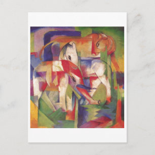 Cartão Postal Franz Marc - Elephant Horse Cattle Winter 1913-14