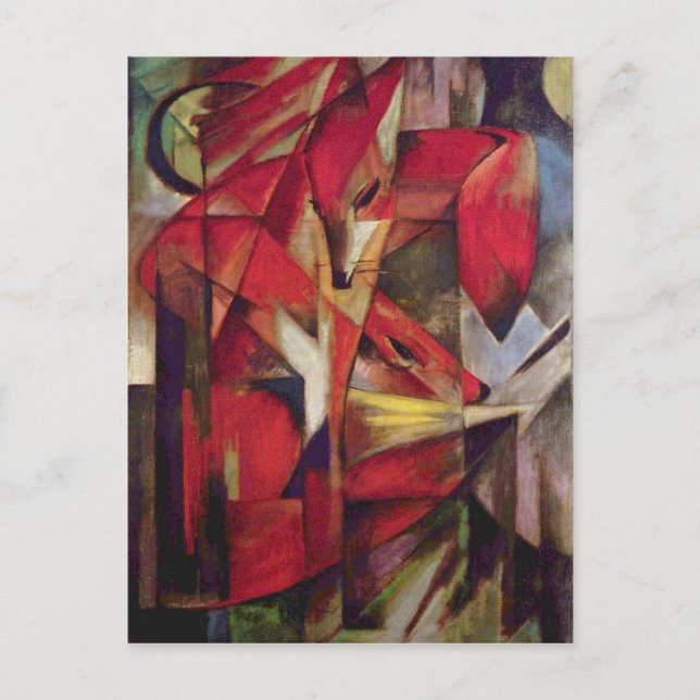 Cartão Postal Franz Marc - Raposas (Frente)