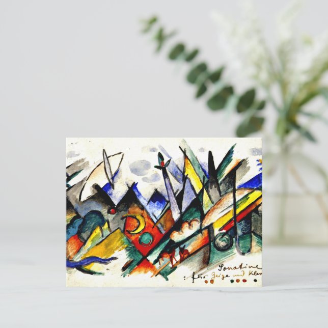 Cartão Postal Franz Marc - Sonatine para Violin e Piano (Em pé/Frente)