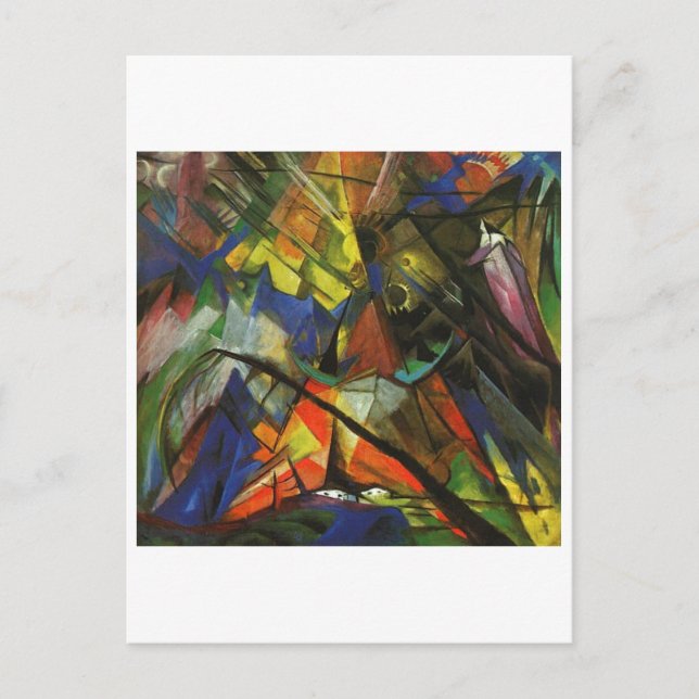 Cartão Postal Franz Marc - Tirol Tirol 1914 Orb Luz Canvas (Frente)