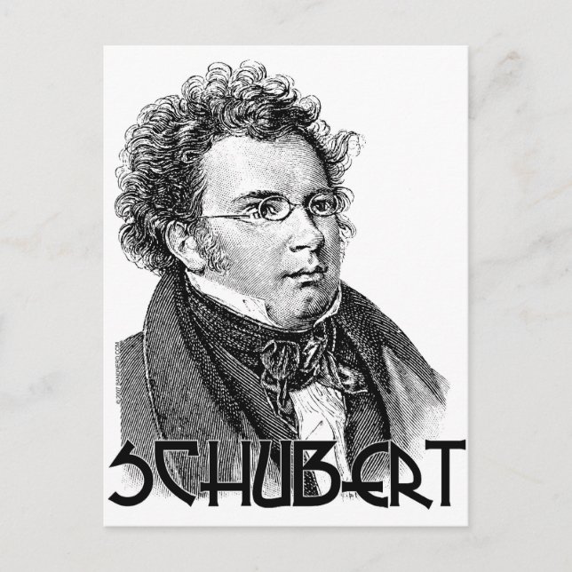 Cartão Postal Franz Schubert (Frente)