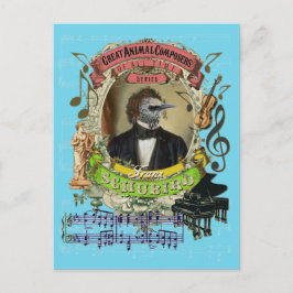 Cartão Postal Franz Schubird Funny Bird Compositor Animal Schube