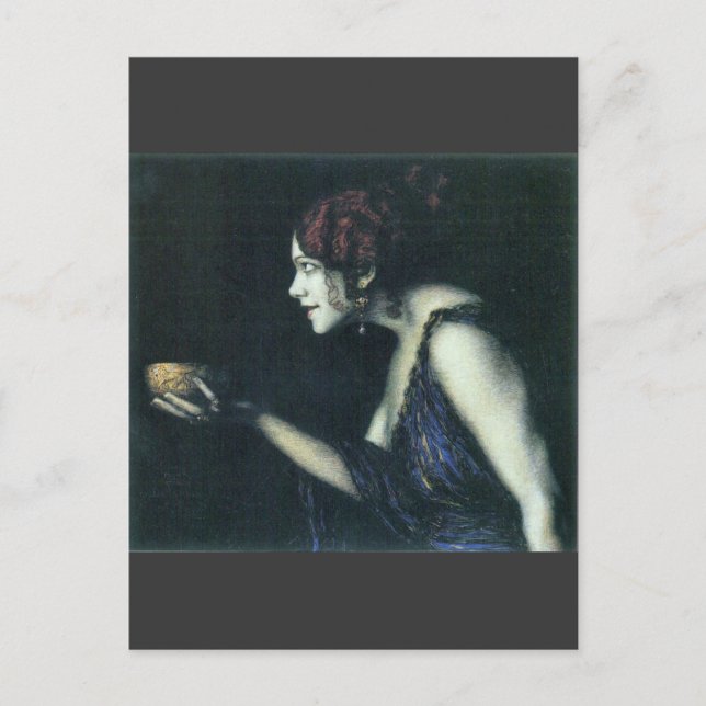 Cartão Postal Franz von Stuck - Tilla Durieux como Circe (Frente)