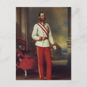Cartão Postal Franz Winterhalter - Imperador Austríaco e Maria T