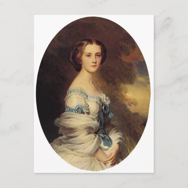 Cartão Postal Franz Winterhalter- Melanie de Bussiere (Frente)