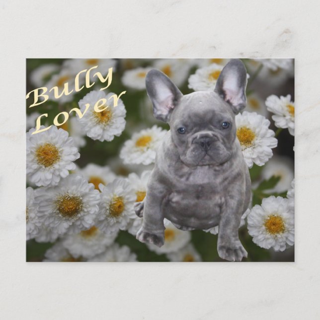 Cartão Postal Französische Bulldogge Herz French Bulldog (Frente)