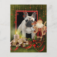 Französische Bulldogge Weihnachtskarte