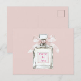 Cartão Postal Frasco de Perfume Arco Bege Pretty in Pink