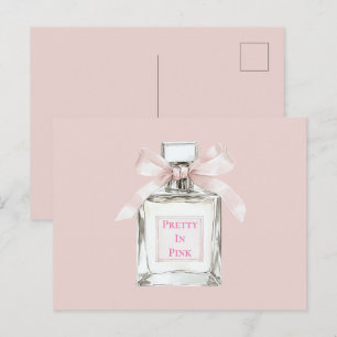 Cartão Postal Frasco de Perfume Arco Bege Pretty in Pink