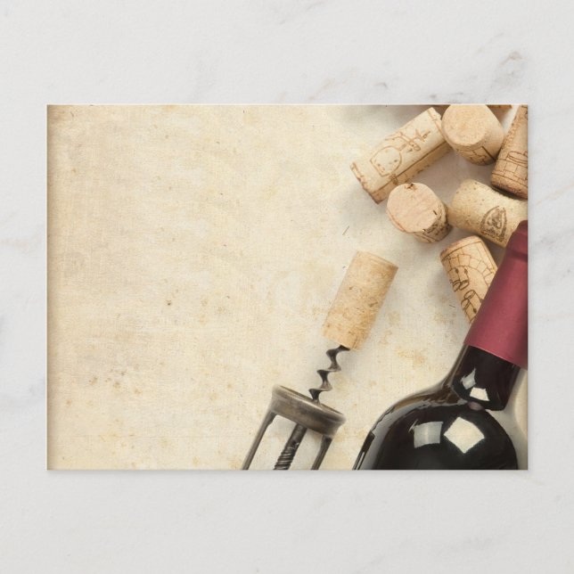 Cartão Postal Frasco de vinho (Frente)