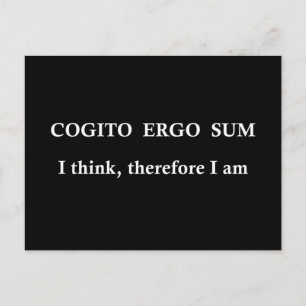Cartão Postal Frase Latina Cogito Ergo Sum
