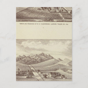 Cartão Postal Frazier Valley, fazendas Lakeside