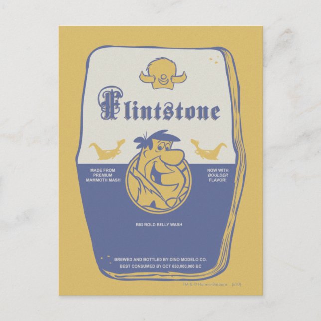 Cartão Postal Fred Flintston Big Bold Belly Wash (Frente)