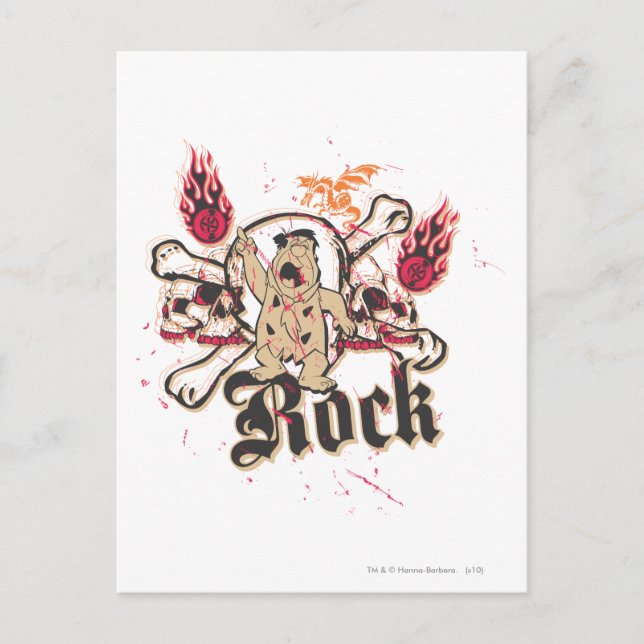 Cartão Postal Fred Flintstone Rock (Frente)