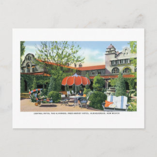 Cartão Postal Fred Harvey Hotel, Albuquerque, Novo México