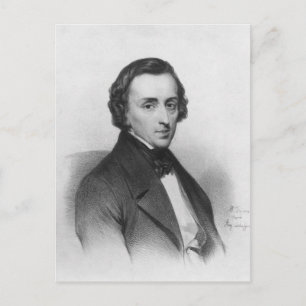 Cartão Postal Frederic Chopin, depois de Ary Scheffer