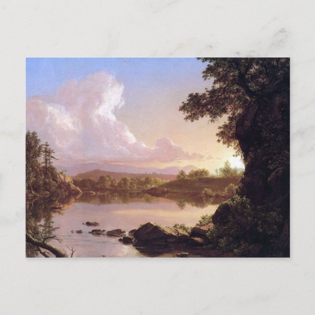 Cartão Postal Frederic Edwin Church - riacho de Catskill (Frente)