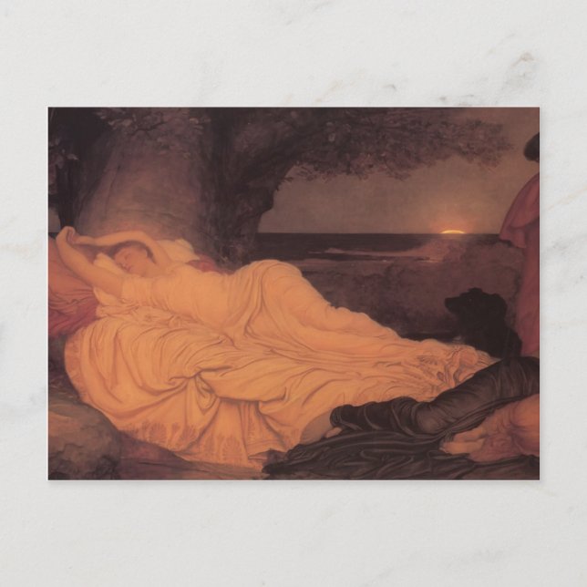 Cartão Postal Frederic Leighton - Cymon e Iphigenia (Frente)