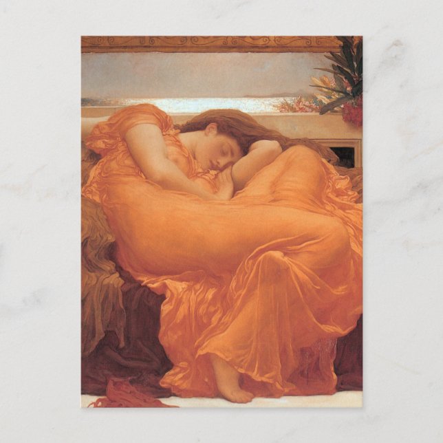 Cartão Postal Frederic Leighton Flaming June (Frente)