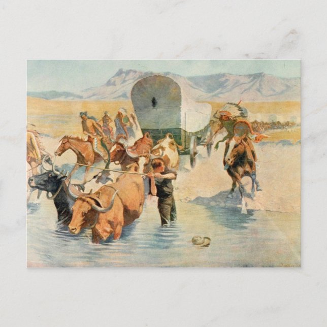 Cartão Postal Frederic Remington Art (Frente)