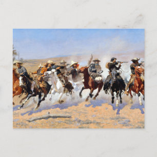 Cartão Postal Frederic Remington Dash para a Madeira