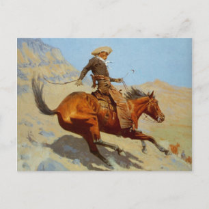 Cartão Postal Frederic Remington's The Cowboy (1902)