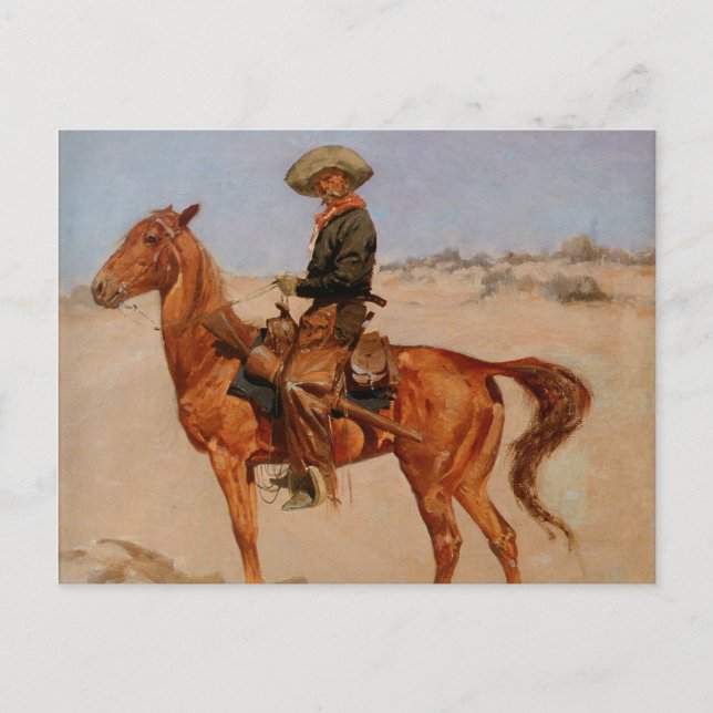 Cartão Postal Frederic Remington's The Puncher (1895) (Frente)
