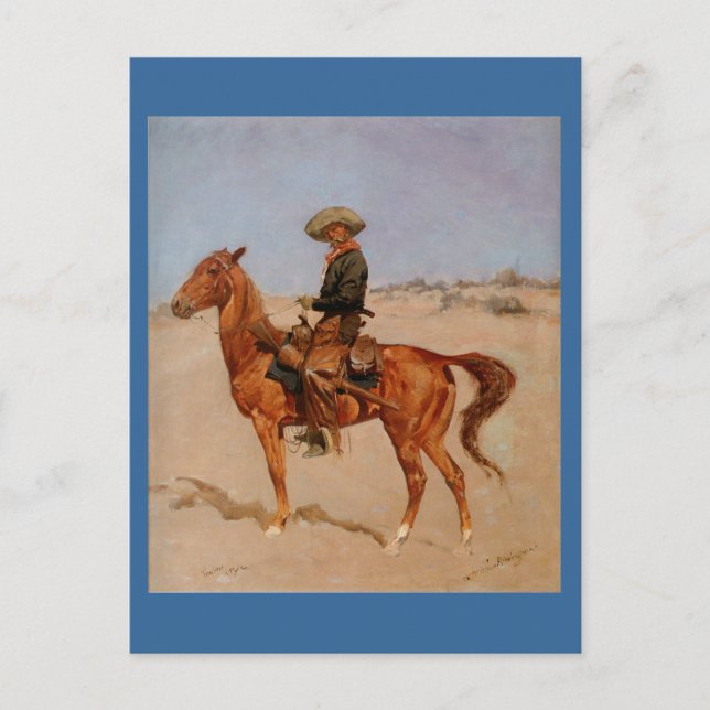 Cartão Postal Frederic Remington's The Puncher (1895) (Frente)