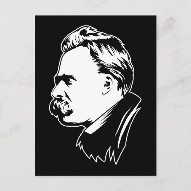 Cartão Postal Frederich Nietzsche Portrait Mousepad (Frente)