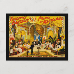 Cartão Postal Frederick Bancroft príncipe de mágicos