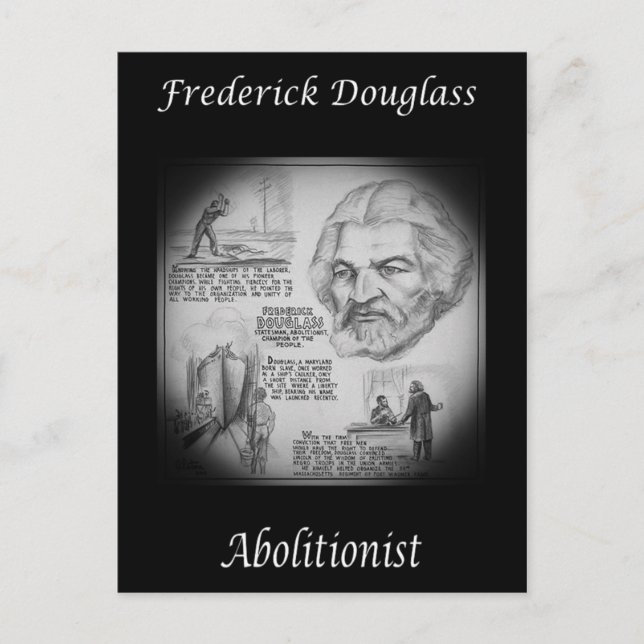 Cartão Postal Frederick Douglass ~Abolitionista ~Orador~Reformad (Frente)