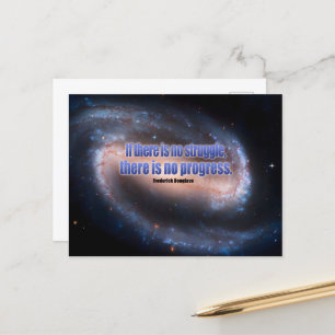 Cartão Postal Frederick Douglass Inspirational Cote "Progresso"