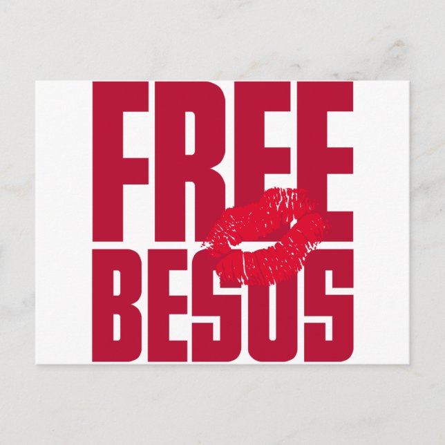 Cartão Postal Free Besos (Frente)