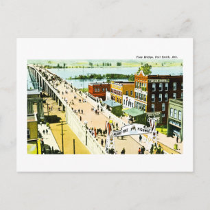 Cartão Postal Free Bridge, Fort Smith, Arkansas.