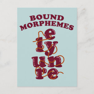 Cartão Postal Free Morphemics Phonics Learning English