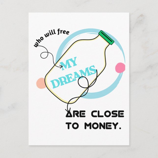 Cartão Postal Free my dreams  (Frente)