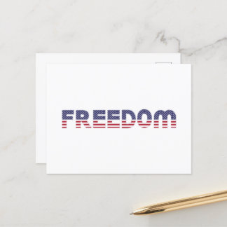 Cartão Postal Freedom American Flag for Patriotic & Liberty Gift