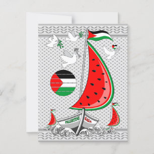 Cartão Postal Freedom Global Sumud Flotilla Boats para Gaza