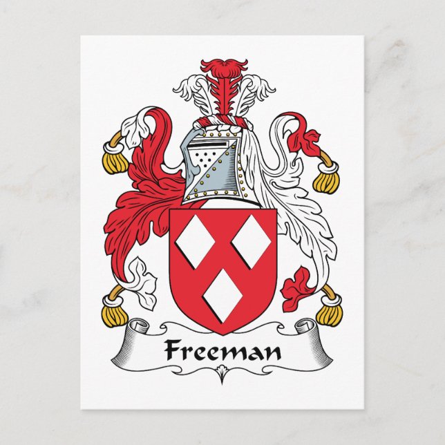 Cartão Postal Freeman Family Crest (Frente)