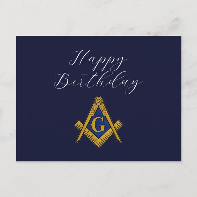 Cartão Postal Freemason Masonic Mason Freemason Birthday (Frente)