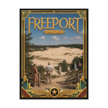 Freeport Maine Vintage Art Deco Idade Dourada